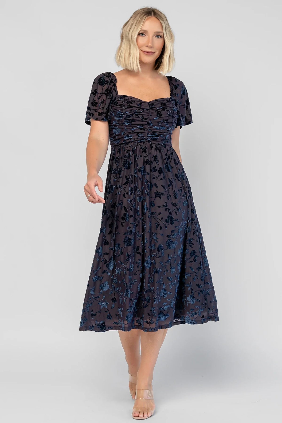 Amoret Midi Dress | Midnight Navy Floral Main image