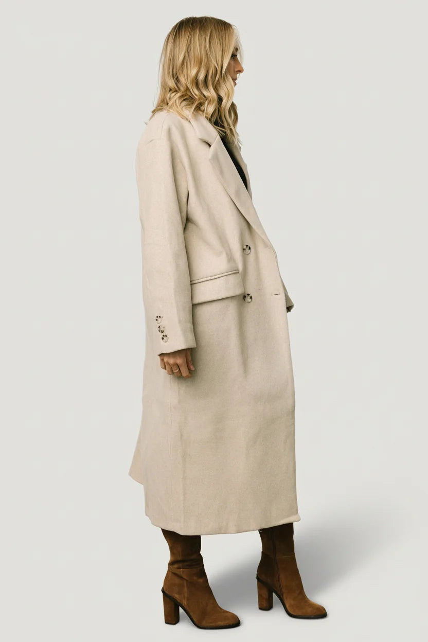 Anderson Double Breasted Coat | Natural
