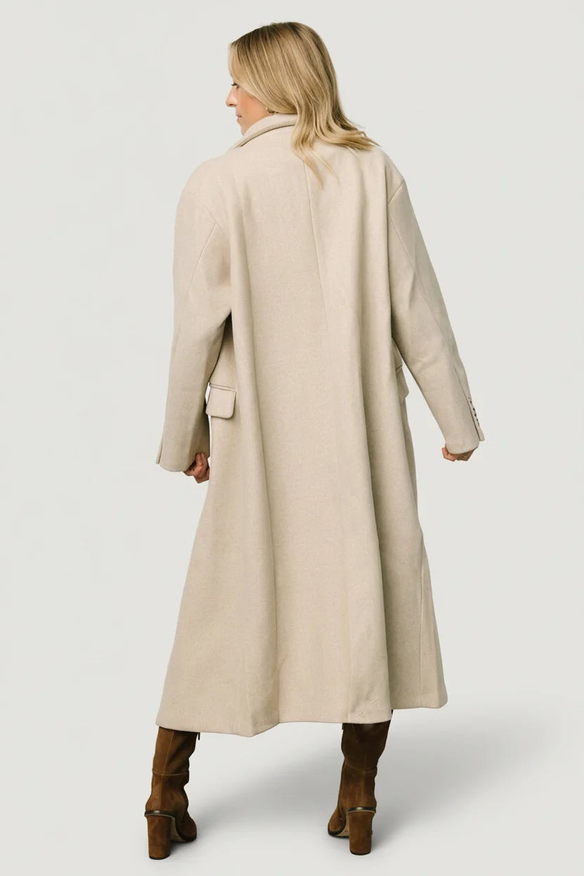 Anderson Double Breasted Coat | Natural