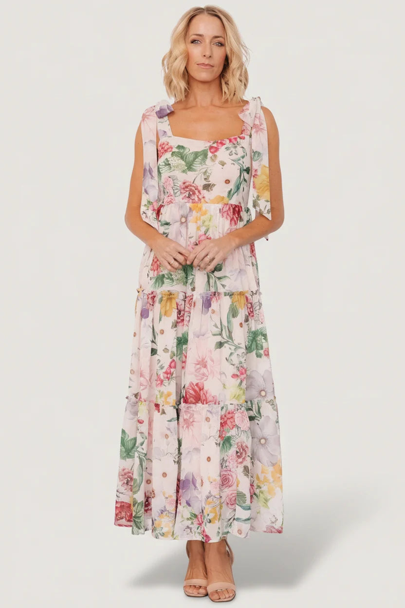 Anita Maxi Dress | Blush Multi Floral Main image