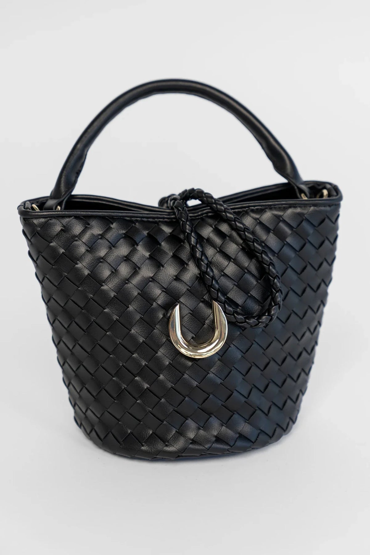 Annette Woven Tote Bag | Black