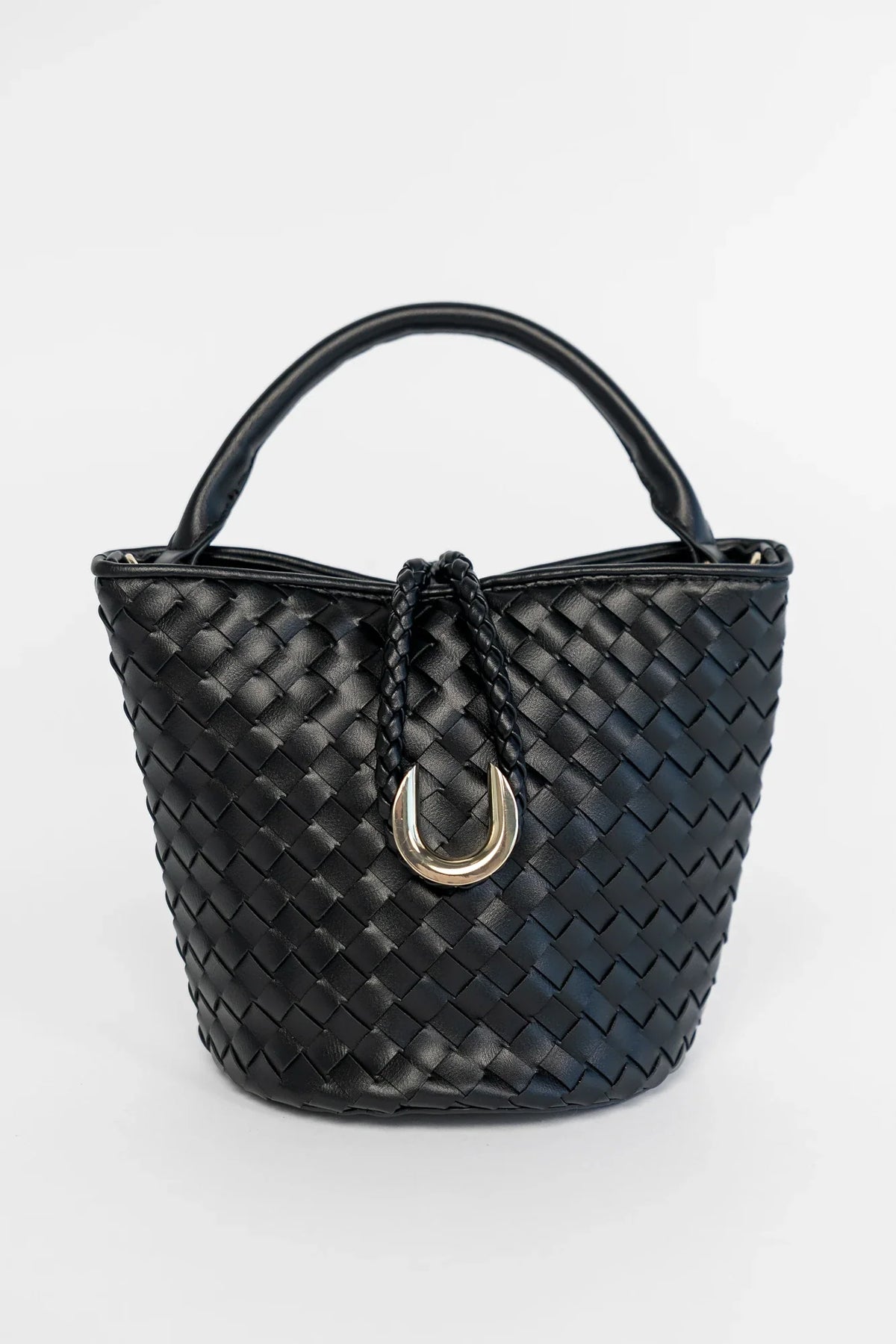 Annette Woven Tote Bag | Black Main image
