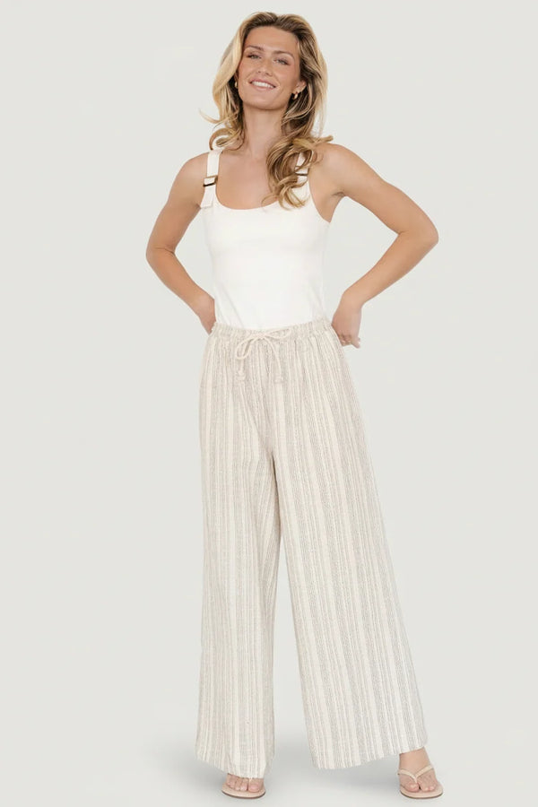 Antale Pants | Natural Multi Stripe