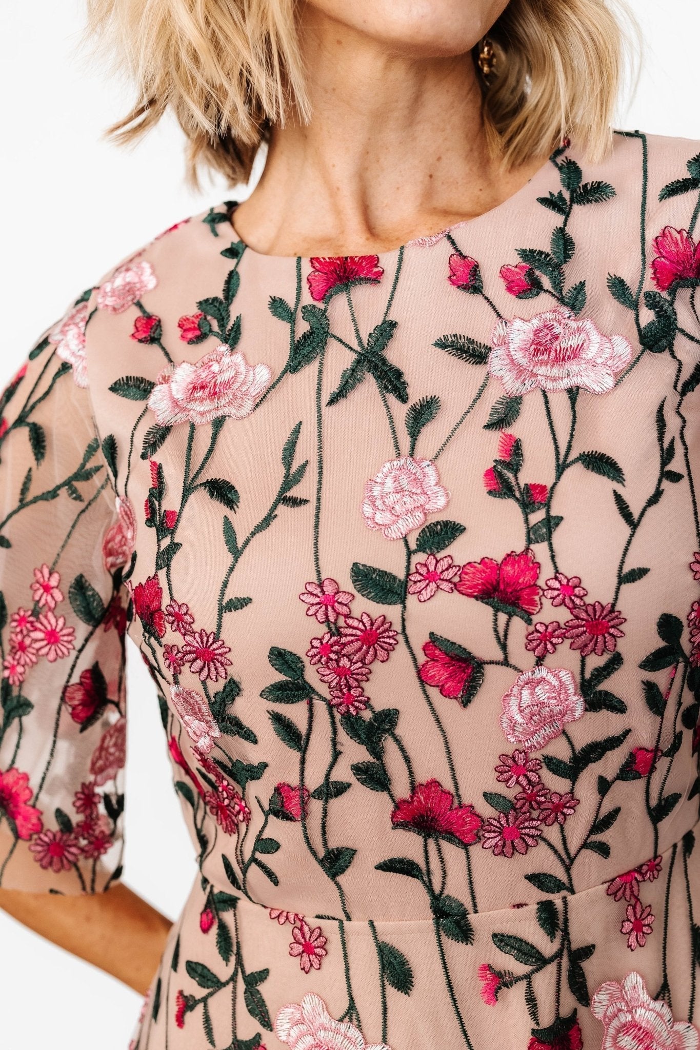 Arabella Embroidered Tulle Maxi Dress | Rose Garden Secondary image