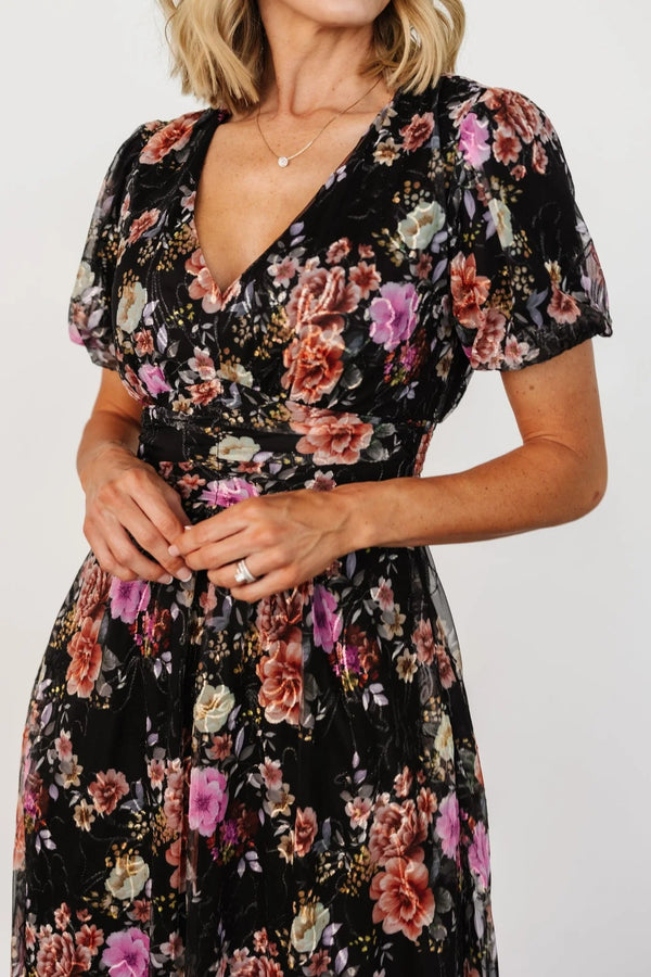 Ardley Maxi Dress | Black Multi Floral