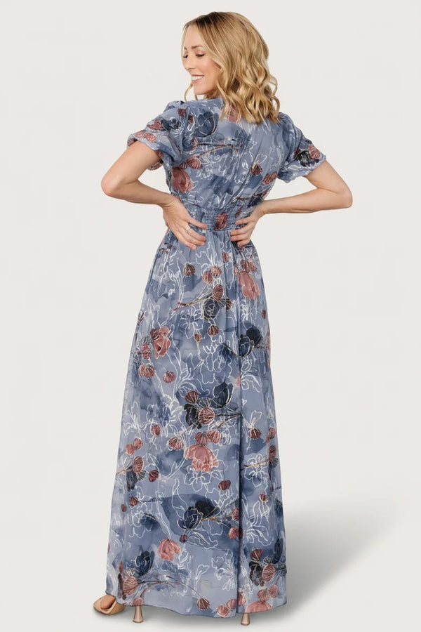 Ardley Maxi Dress | Slate Print