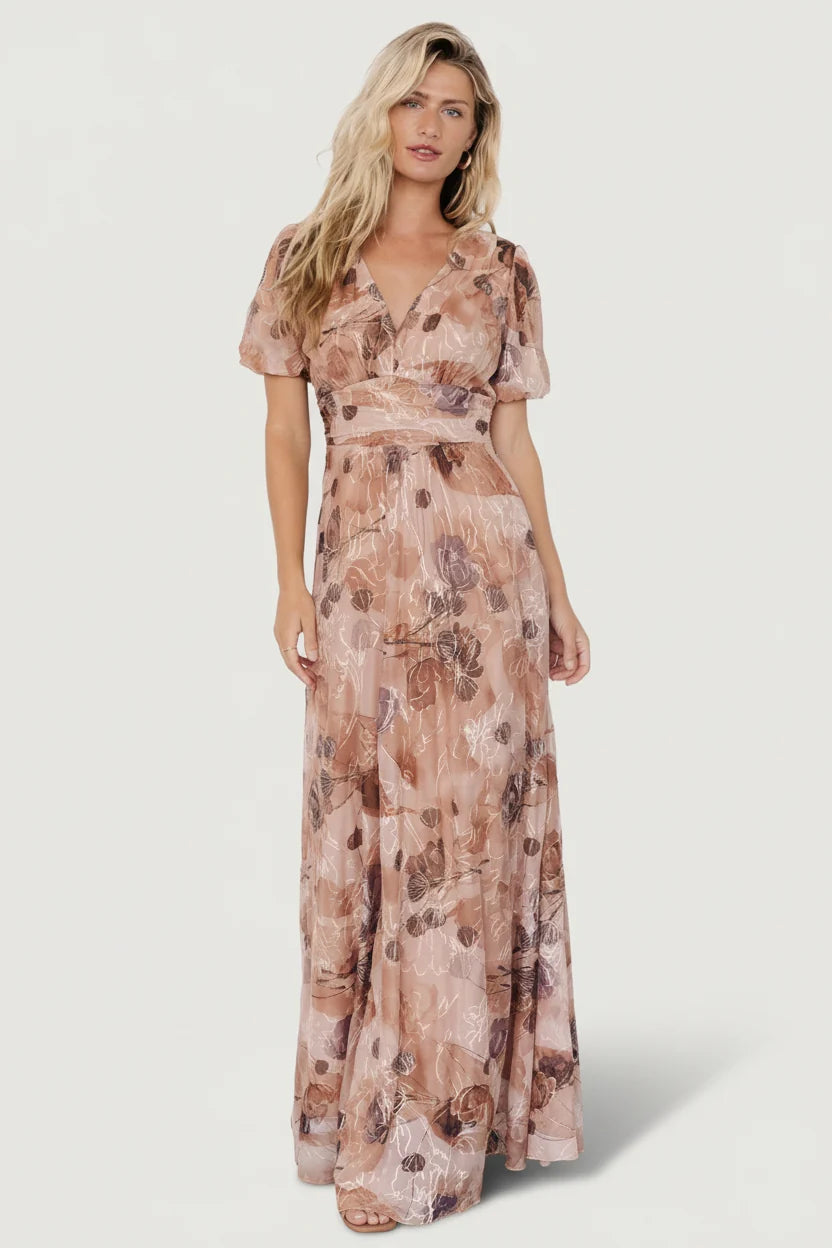 Ardley Maxi Dress | Taupe Floral Main image