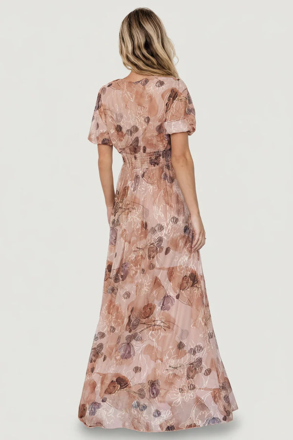 Ardley Maxi Dress | Taupe Floral