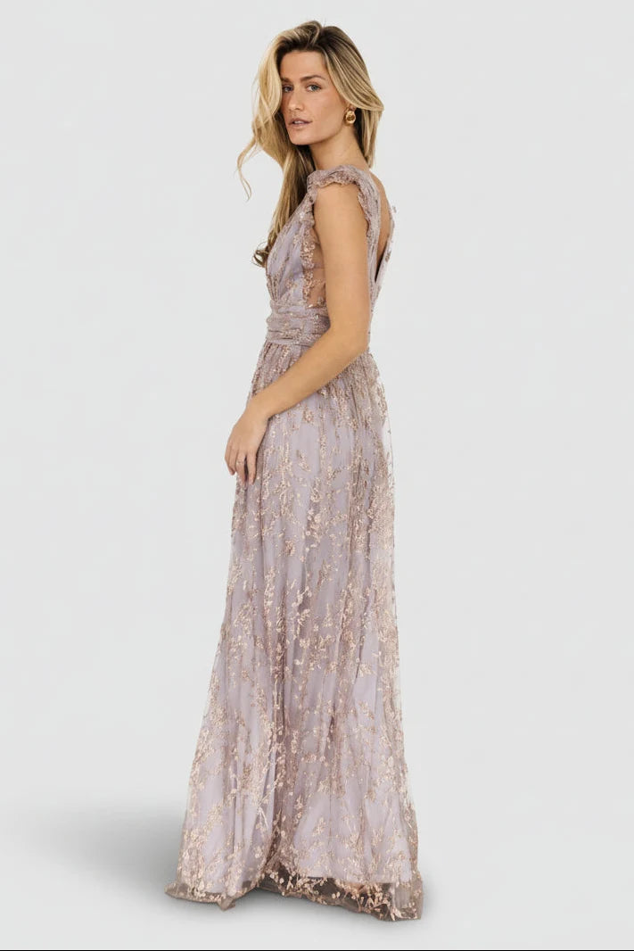 Arlene Shimmer Gown | Dusty Lilac + Rose