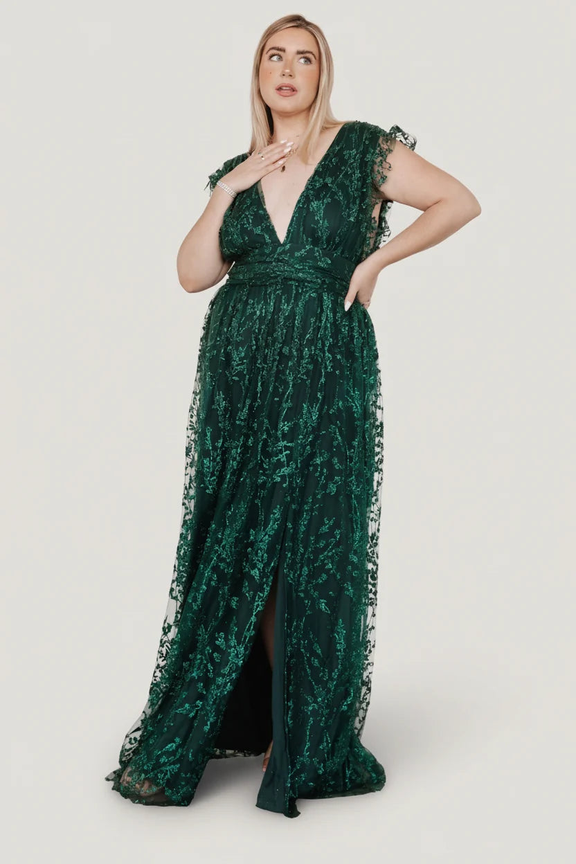 Arlene Shimmer Gown | Emerald Secondary image