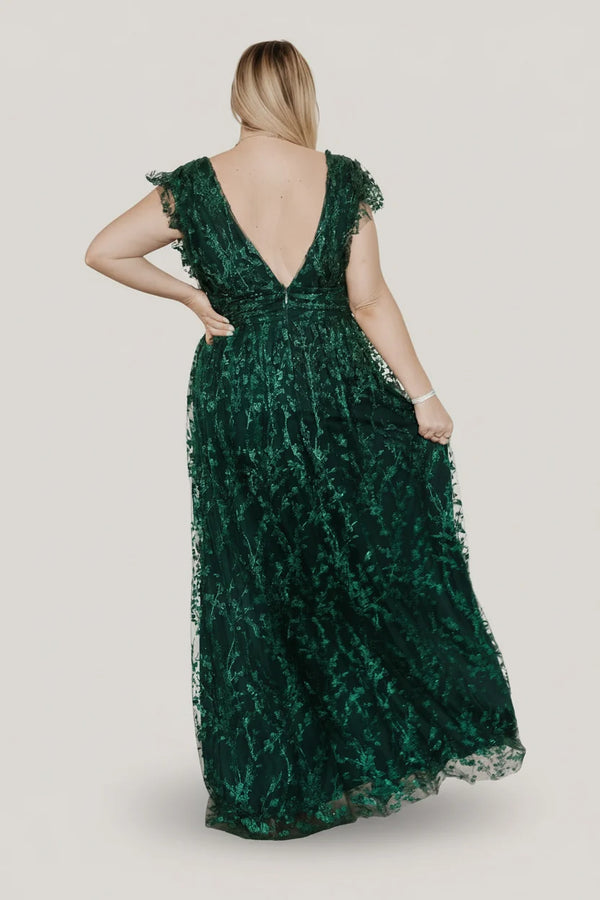 Arlene Shimmer Gown | Emerald