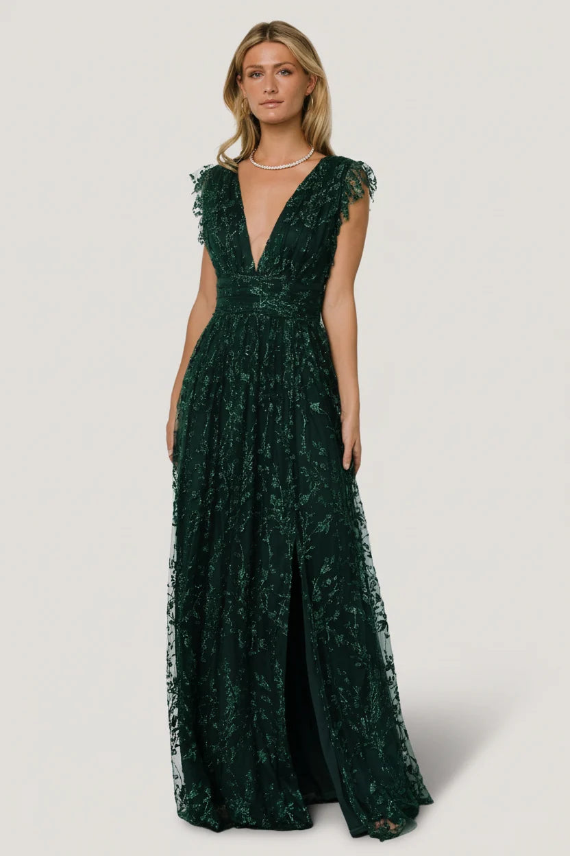 Arlene Shimmer Gown | Emerald Main image