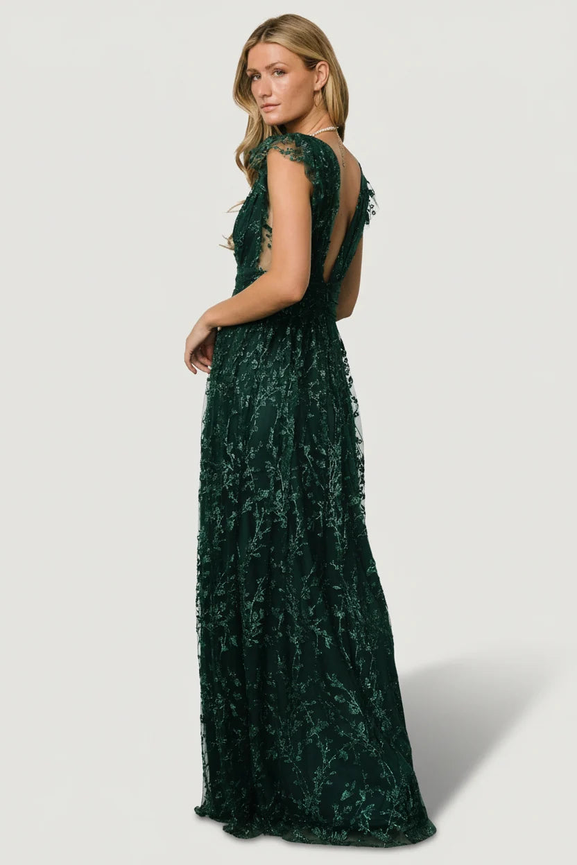 Arlene Shimmer Gown | Emerald