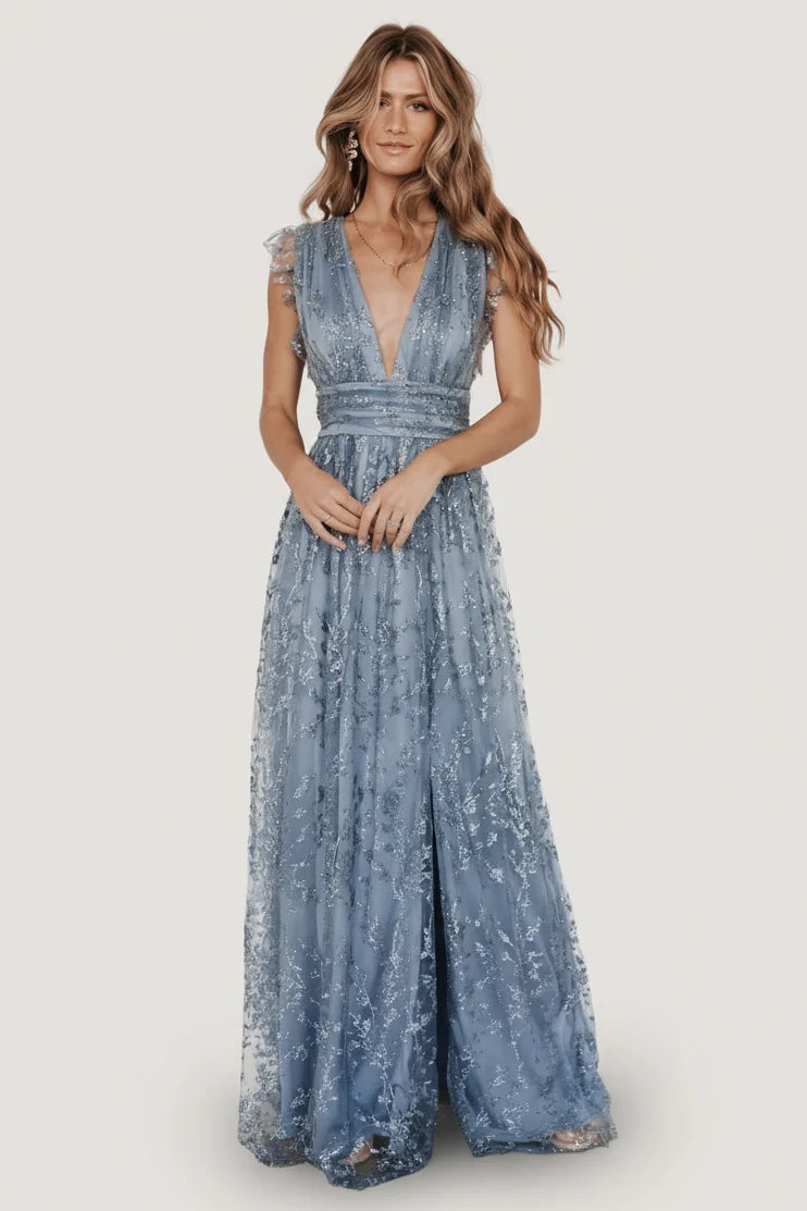 Arlene Shimmer Gown | Winter Blue Main image