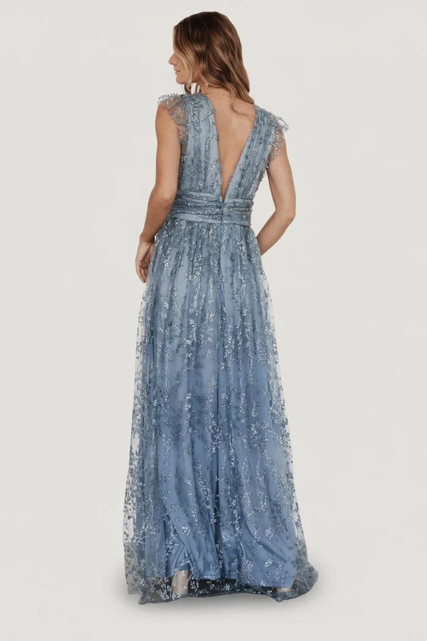 Arlene Shimmer Gown | Winter Blue