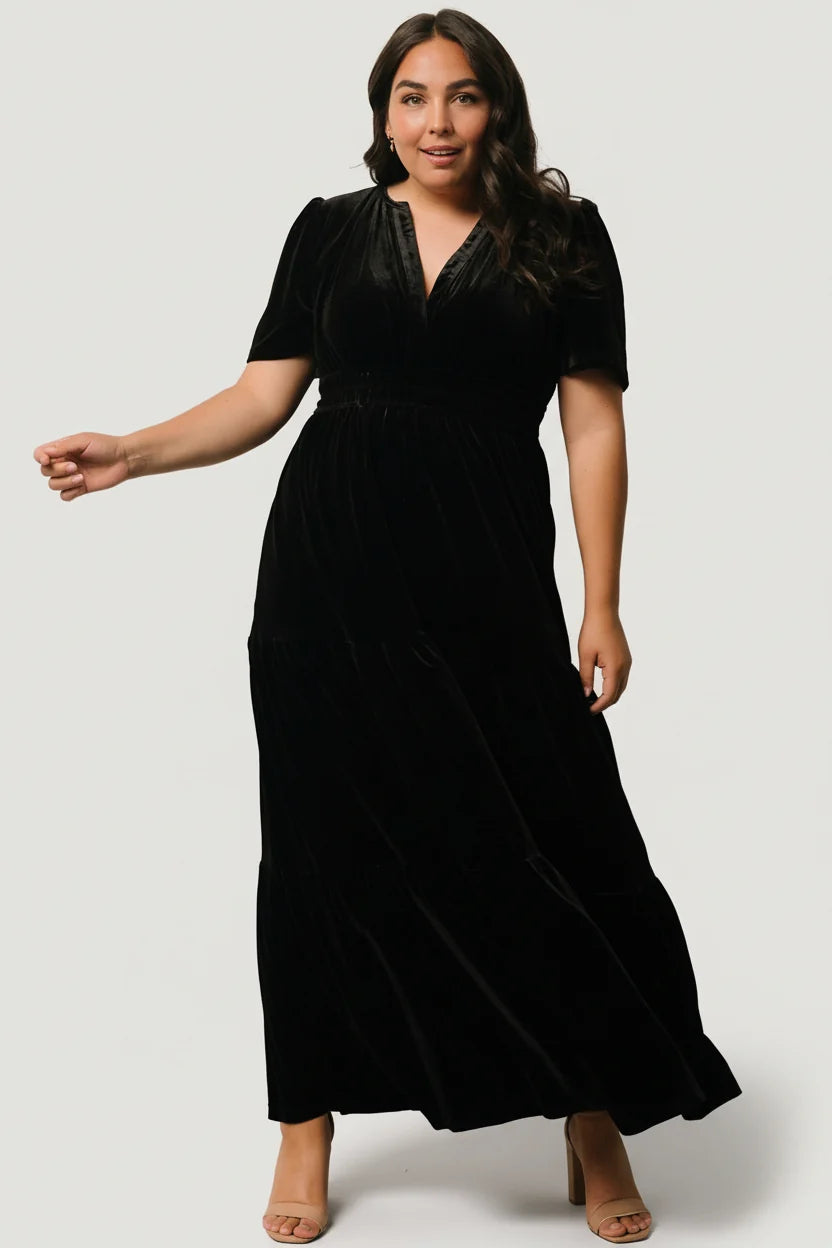 Artemis Velvet Maxi Dress | Black Secondary image