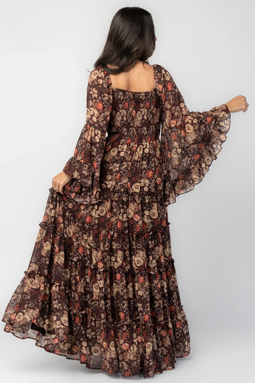 Ashwood Boho Maxi Dress | Brown Floral