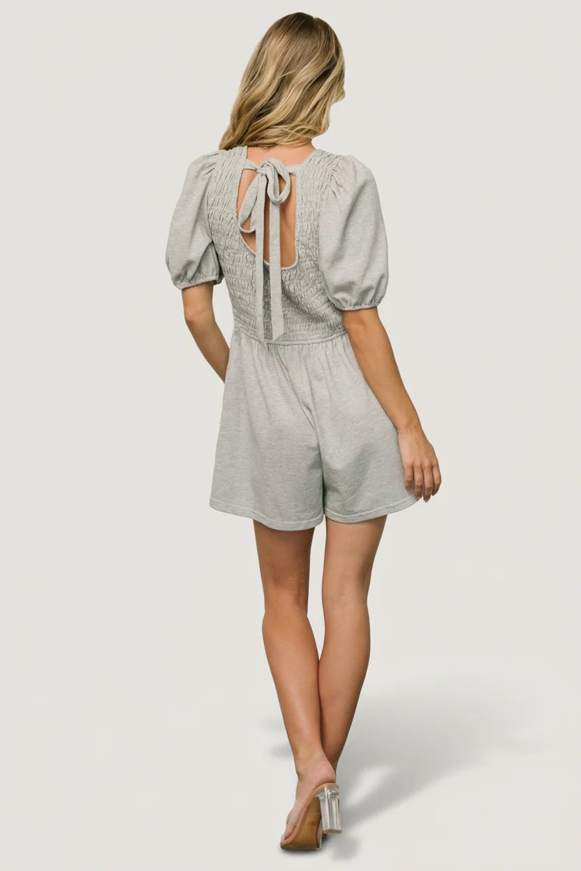 Beaumont Romper | Heather Gray Secondary image