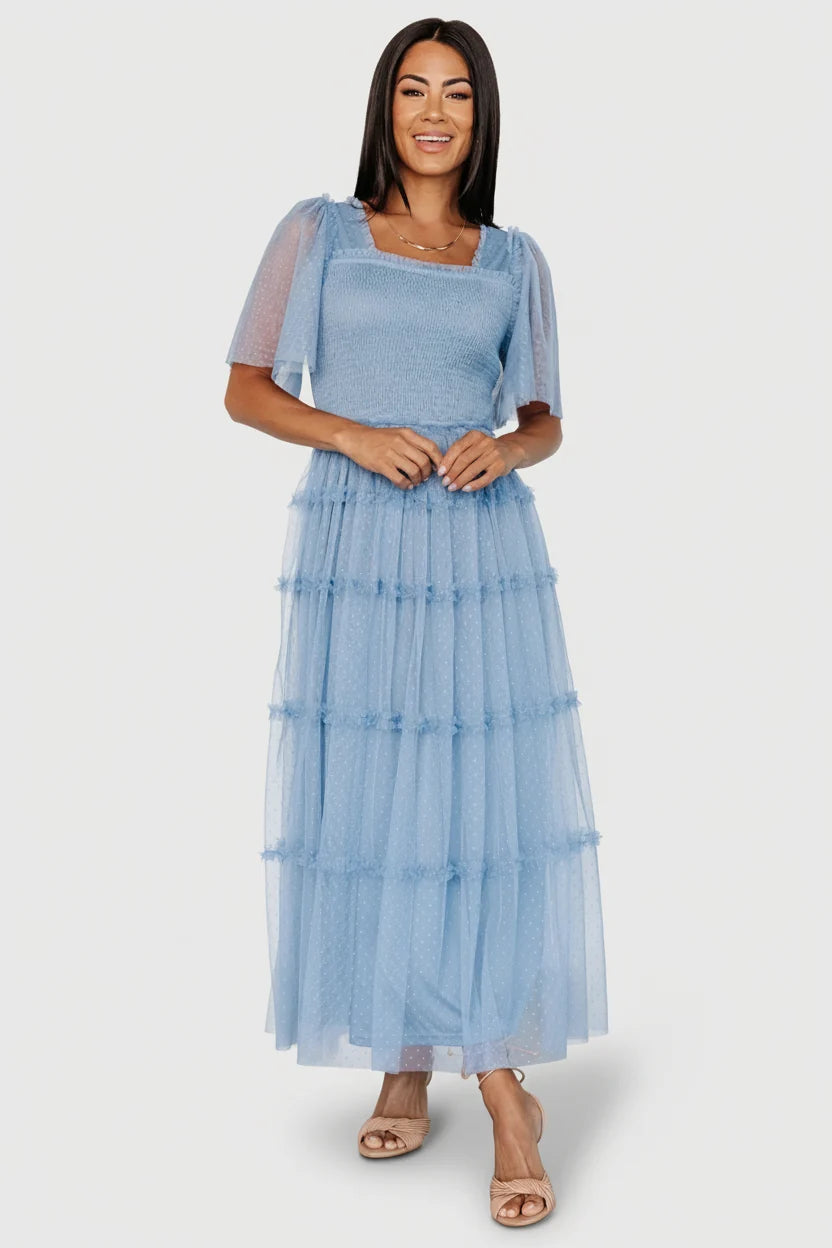 Bexley Tulle Dress | Dusty Blue Main image