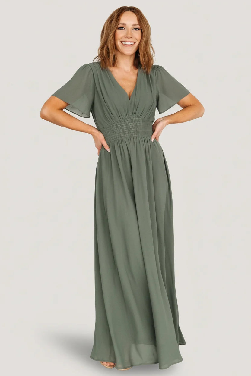Birdie Maxi Dress | Dark Sage Main image