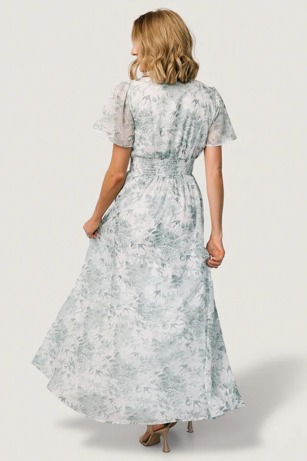 Birdie Maxi Dress | White + Sage Floral