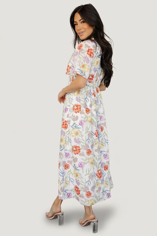 Botega Midi Dress | Ivory Multi Floral