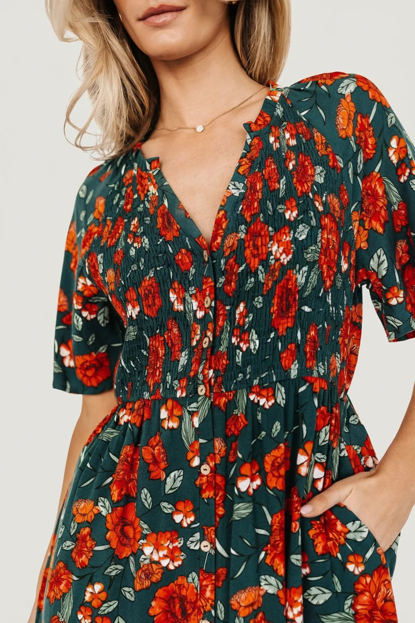 Botega Midi Dress | Jade Multi Floral Secondary image