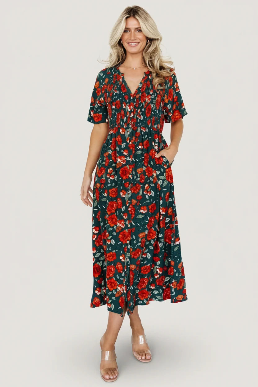 Botega Midi Dress | Jade Multi Floral