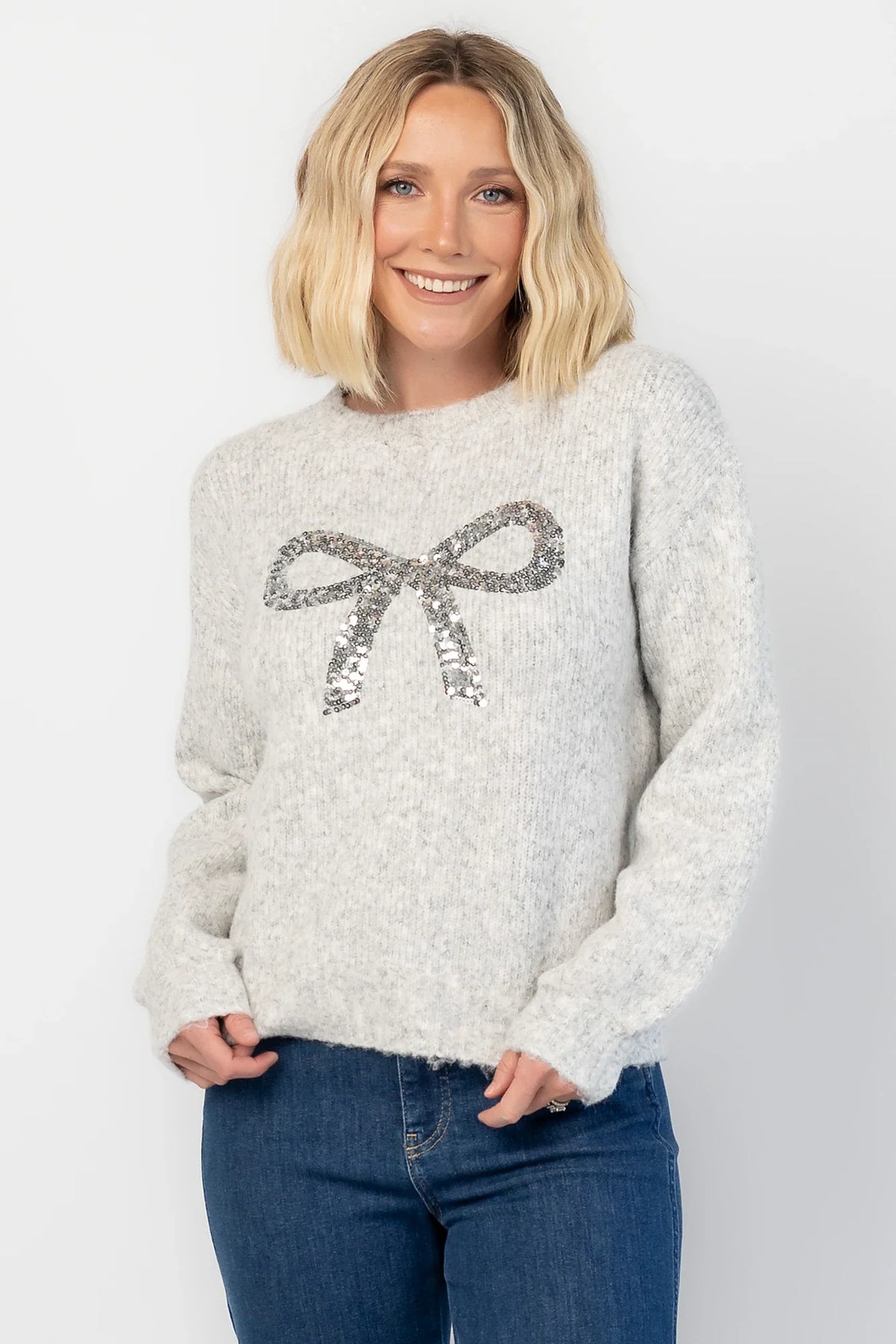 Bow Sweater | Gray Main image
