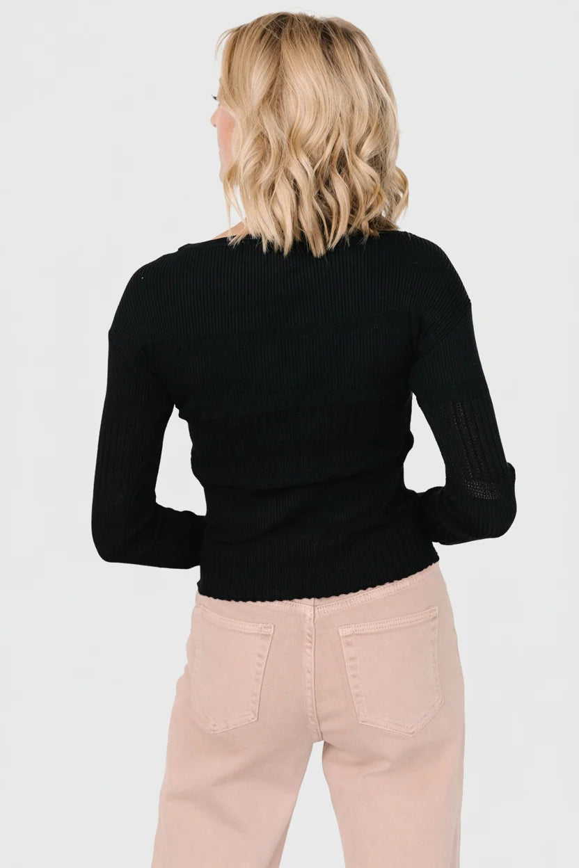 Bren Sweater Top | Black