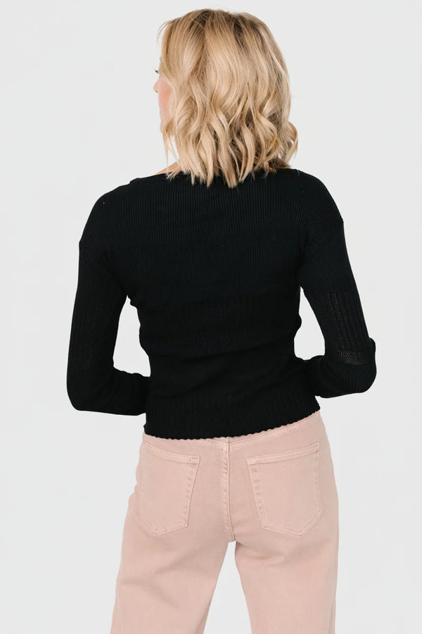 Bren Sweater Top | Black