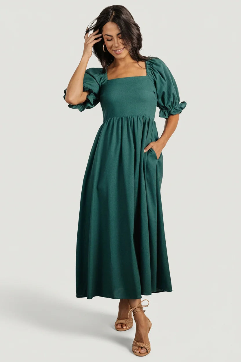 Britton Midi Dress | Evergreen