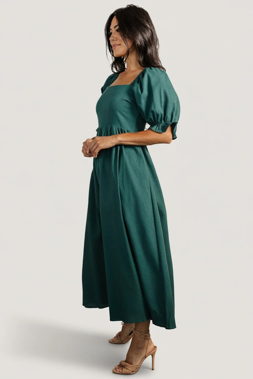 Britton Midi Dress | Evergreen