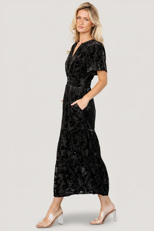Bronwyn Velvet Dress | Black