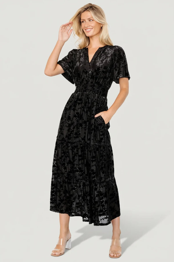 Bronwyn Velvet Dress | Black