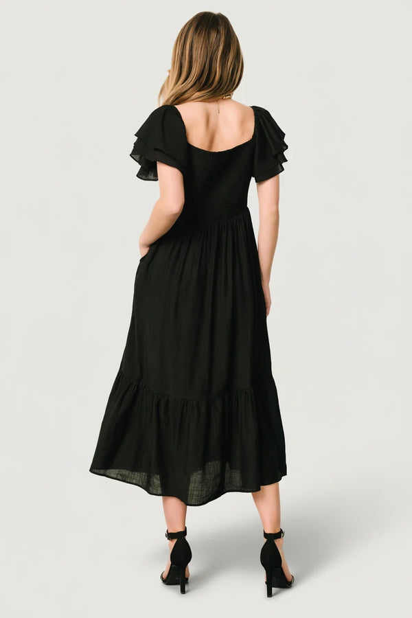 Buttercup Midi Dress | Black
