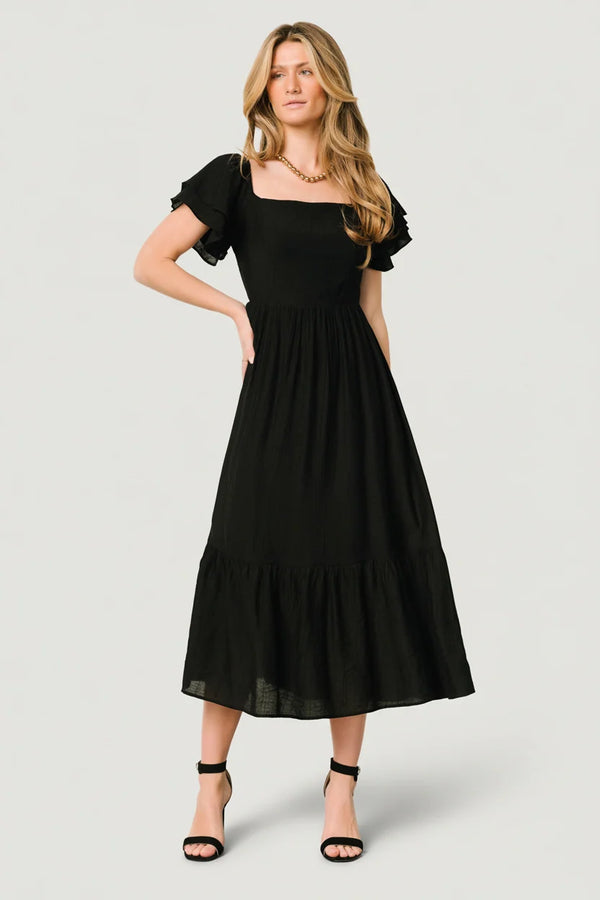 Buttercup Midi Dress | Black