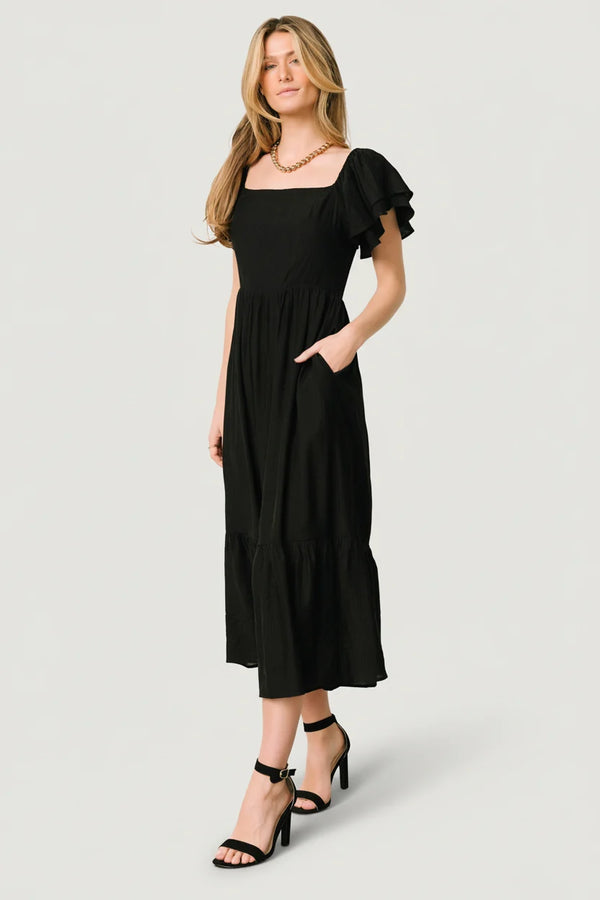 Buttercup Midi Dress | Black