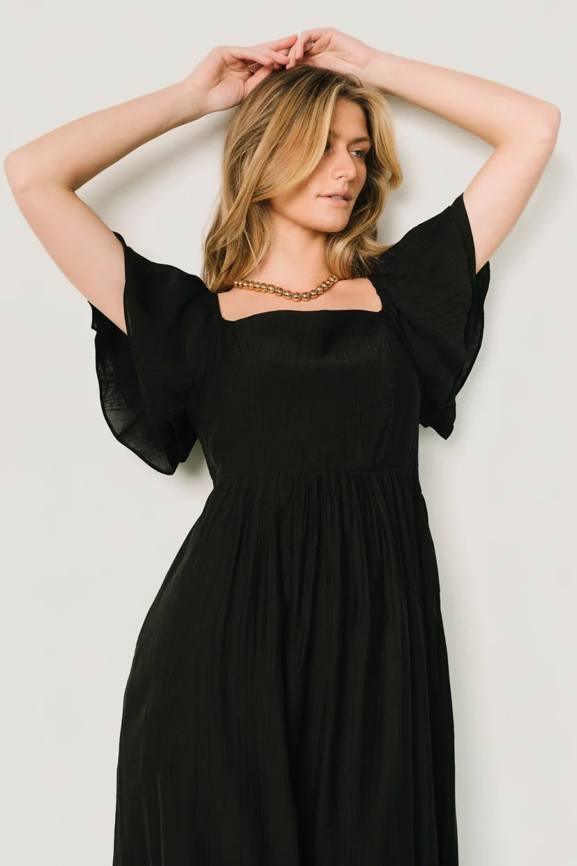 Buttercup Midi Dress | Black Secondary image