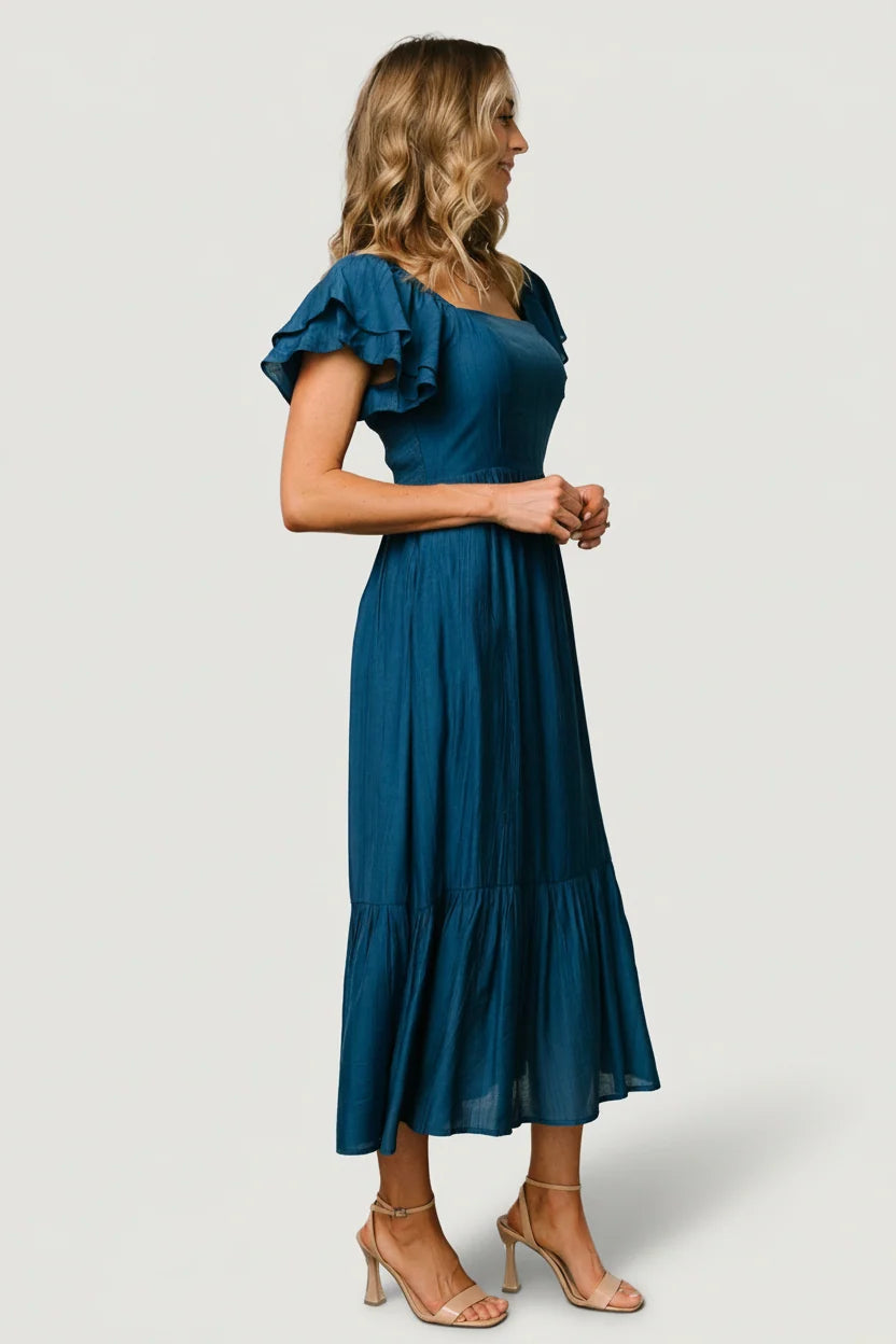 Buttercup Midi Dress | Deep Blue