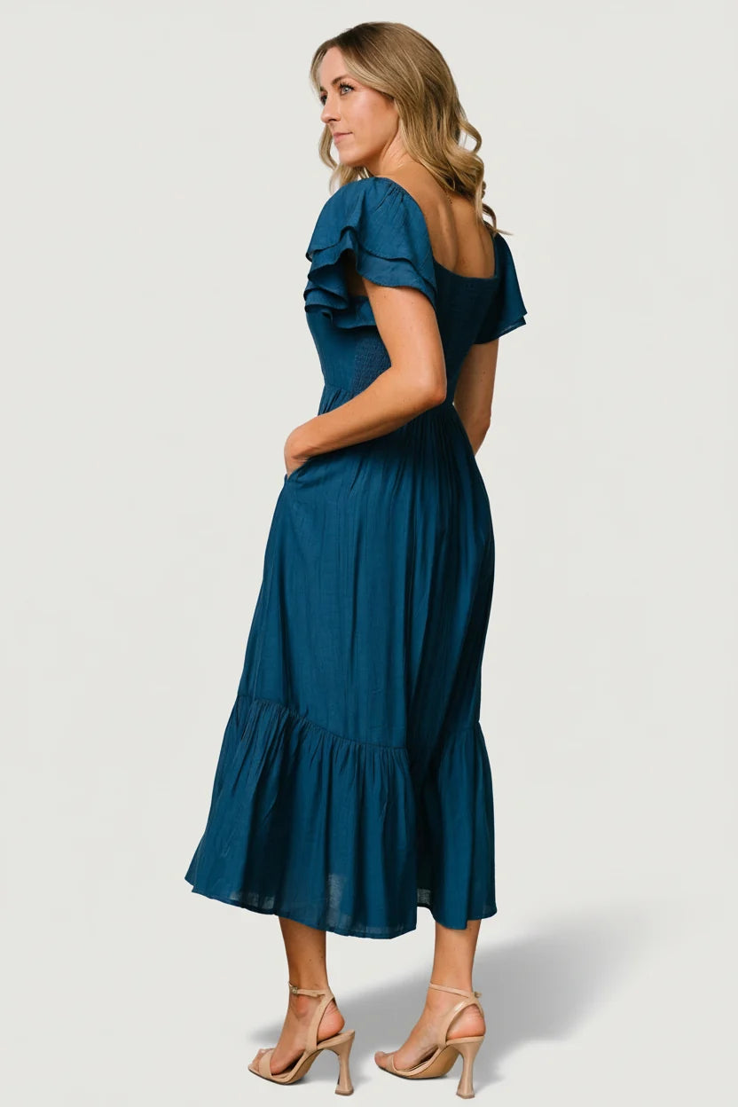 Buttercup Midi Dress | Deep Blue