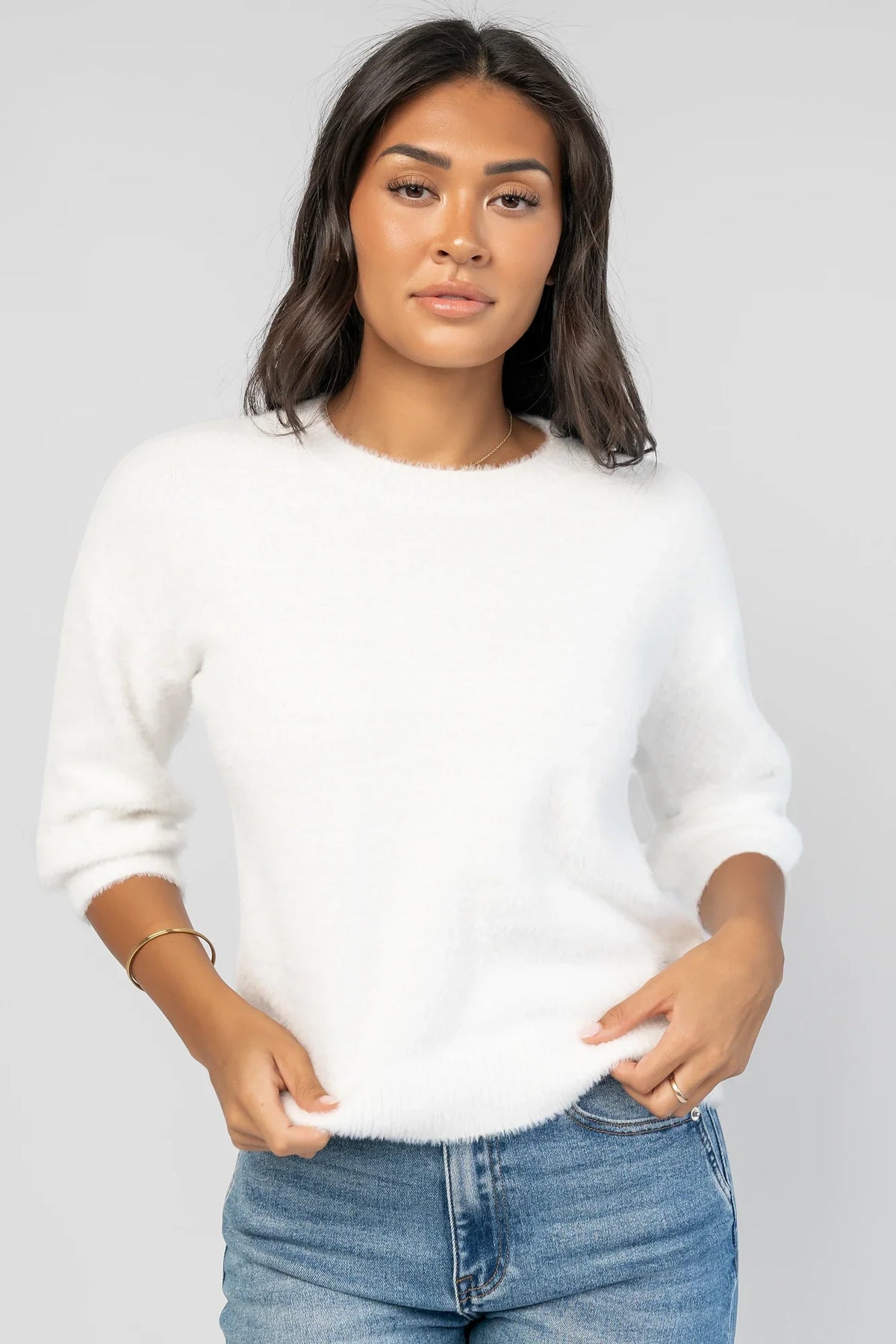 Calista Sweater Top | Off White Main image