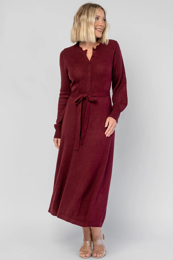 Camilla Sweater Dress | Wine