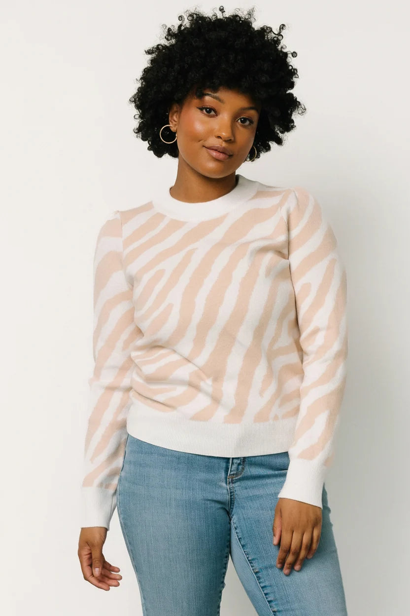 Carter Sweater | Oatmeal Print