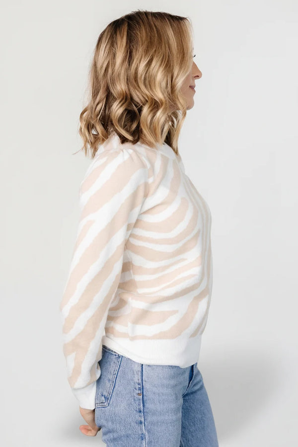 Carter Sweater | Oatmeal Print