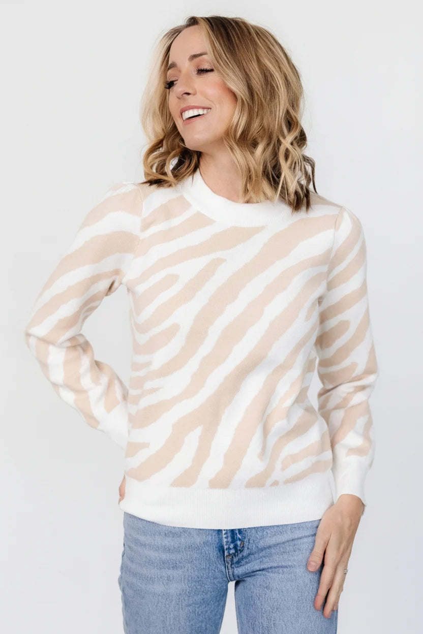 Carter Sweater | Oatmeal Print