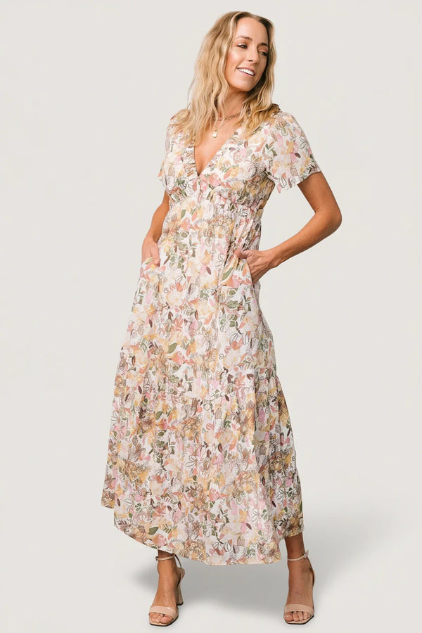 Cassie Short Sleeve Dress | Multi Floral