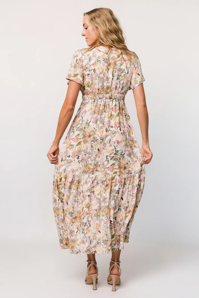 Cassie Short Sleeve Dress | Multi Floral