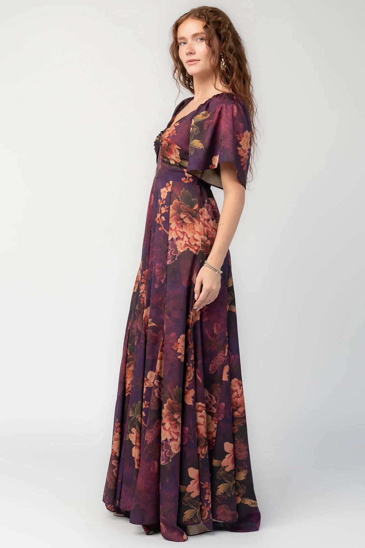 Caterina Maxi Dress | Purple Floral
