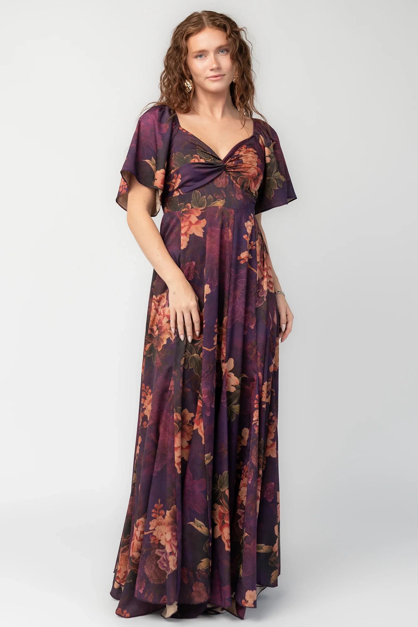 Caterina Maxi Dress | Purple Floral Secondary image